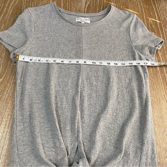 Madewell Texture & Thread Tie Front Round Neck Top Short Sleeve Womens Small - Picture 6 of 9